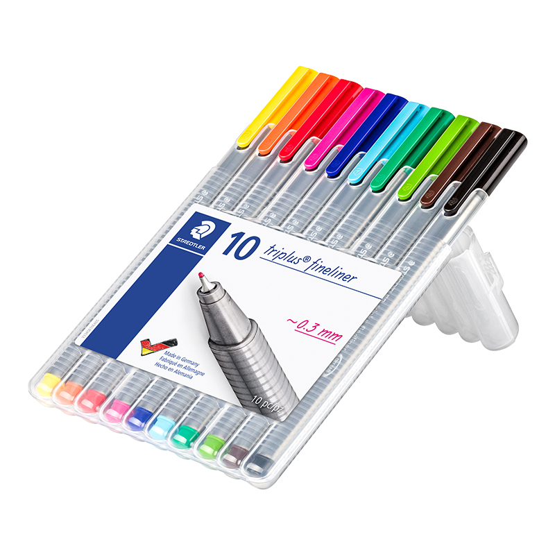 Fineliners set STAEDTLER Triplus fineliner, 0.3mm, 10 colors | Officeday